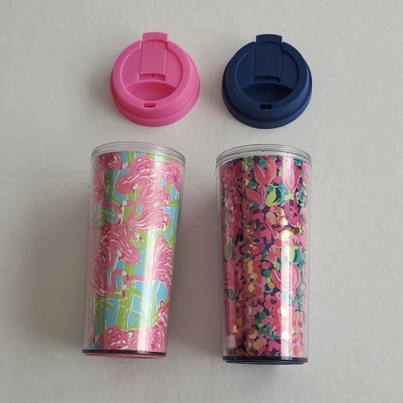 Lilly Pulitzer Two Travel Cup Tumblers - Picture 3 of 5